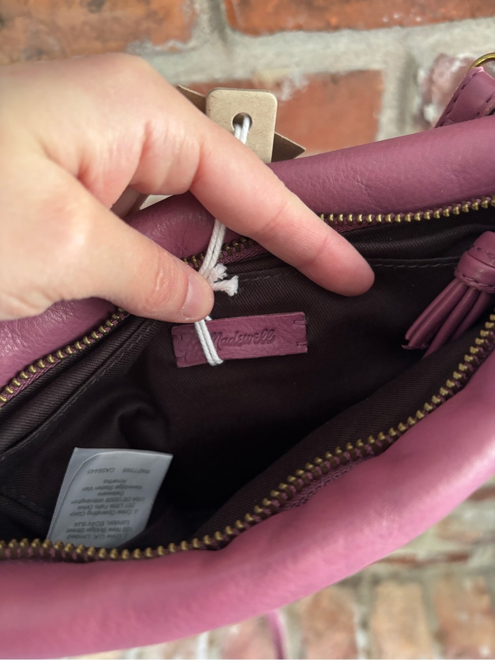 Madewell Purple The Puff Leather Crossbody Purse NWT - Picture 6 of 9